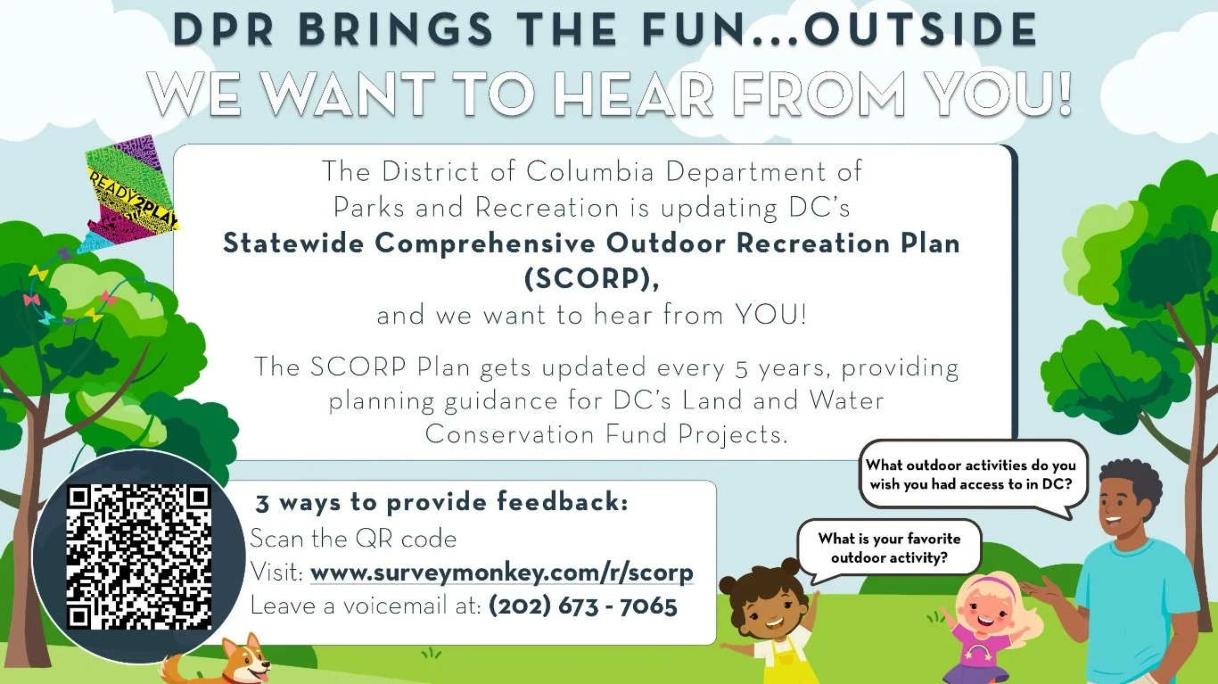 DPR is updating D.C.'s Statewide Comprehensive Outdoor Recreation Plan (SCORP)