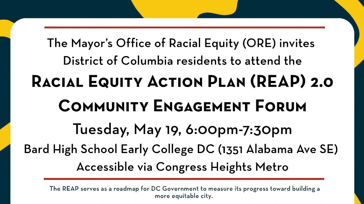Racial Equity Action Plan (REAP) 2.0 Community Engagement Forum