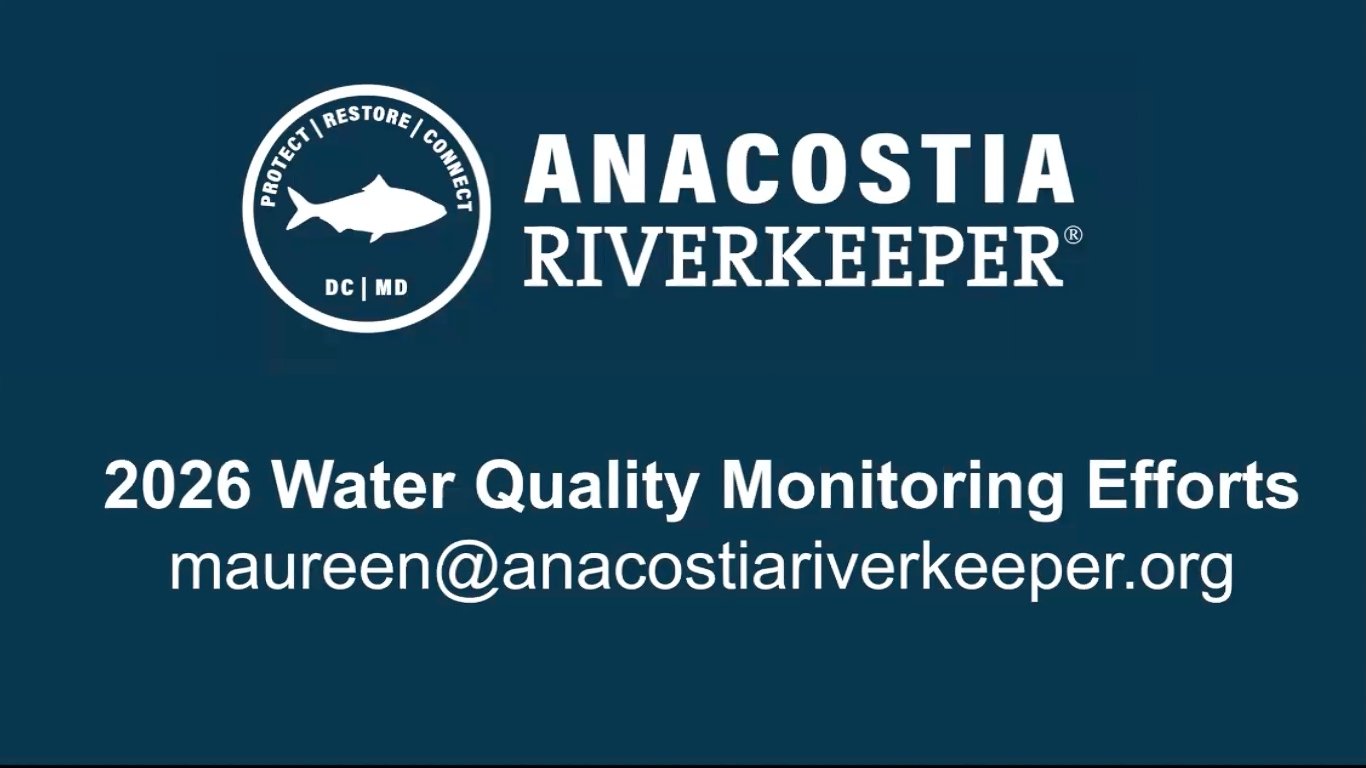 Anacostia Riverkeeper Recreational Water Quality Monitoring Program