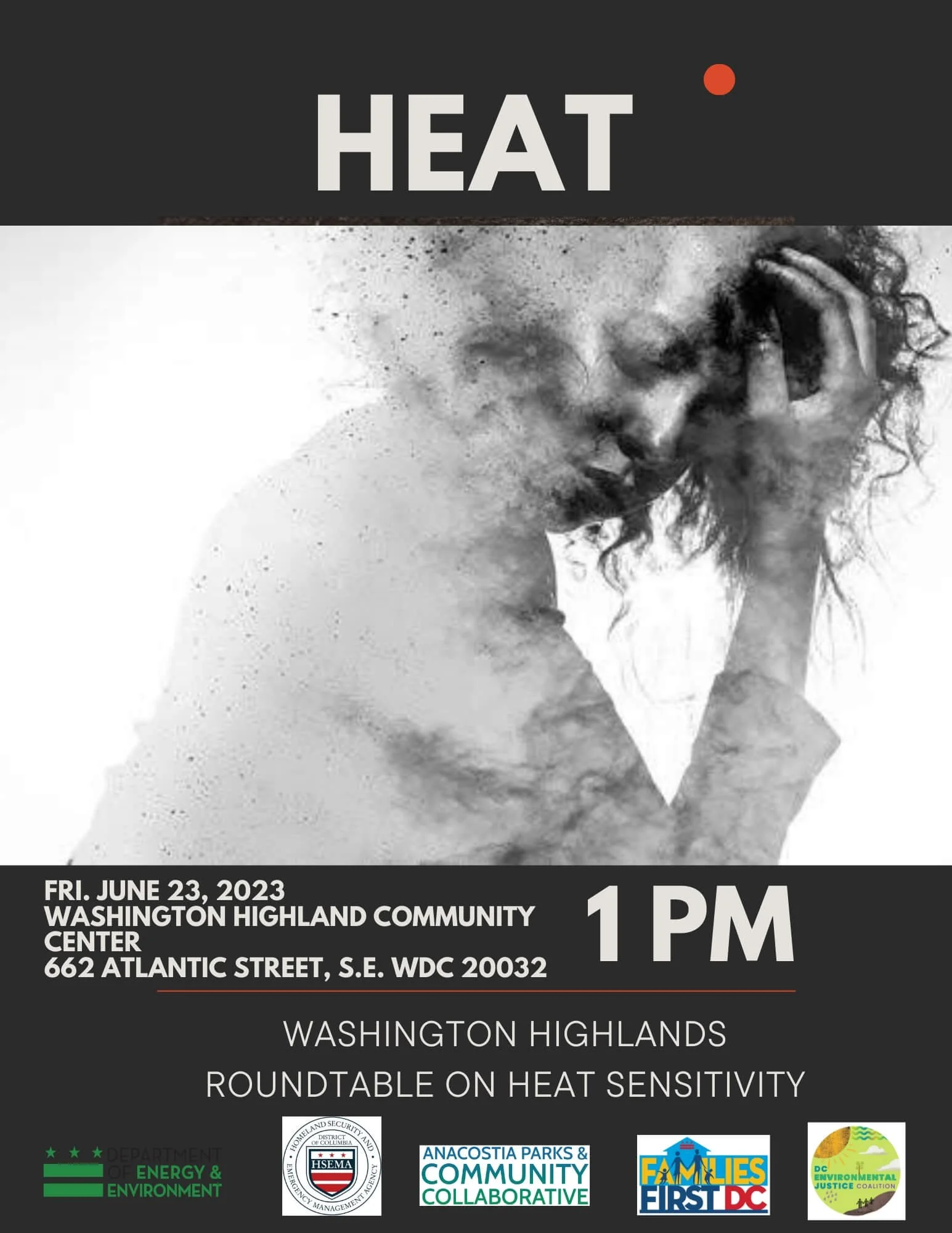 Washington Highlands Roundtable on Heat Sensitivity, Friday, June 23 at 1pm.