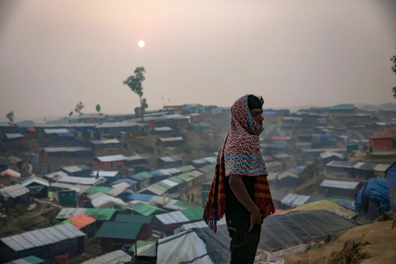 Rohingya refugees in Balukhali camp on January 14, 2018, in Cox's Bazar, Bangladesh. Allison Joyce/Getty Images