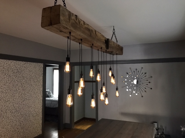 wood beam light 