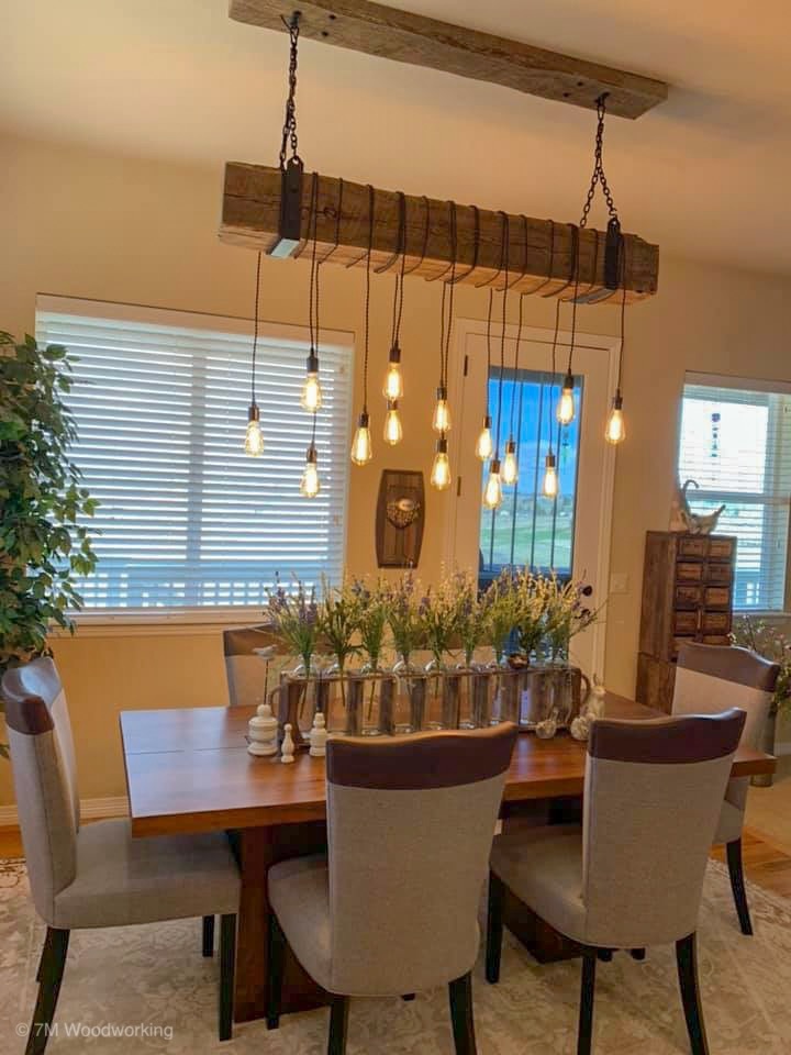 60" Rustic Beam Light Fixture