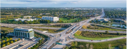 Diverging Diamond interchange at Illinois Route 59 and I-88