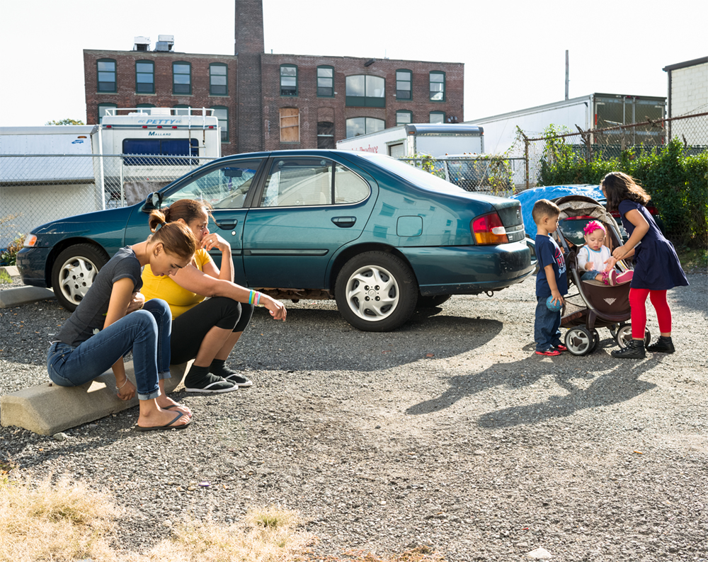 Cindy and her niece in the parking lot