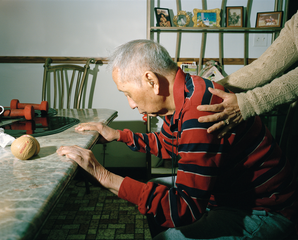 My grandfather exercising