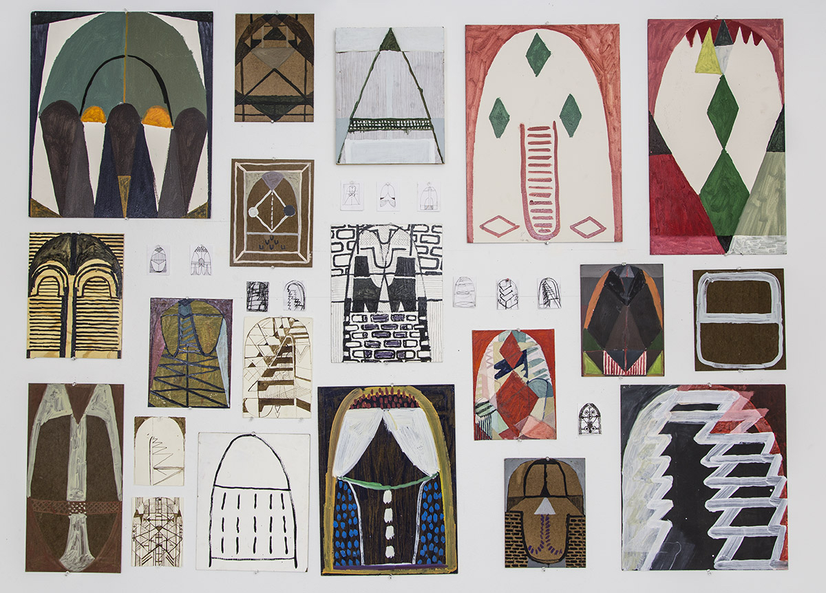 Shields: Iteration/Propositions | mixed media | 5’ x 7’ (overall) | 2015