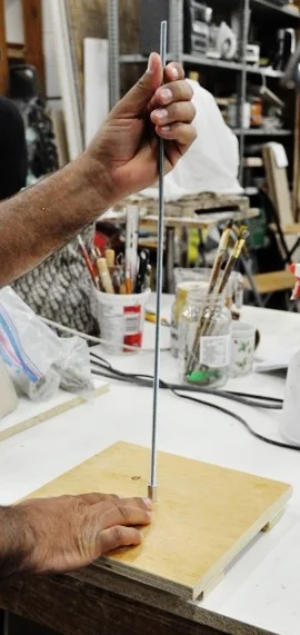 Build an armature for the sculpture
