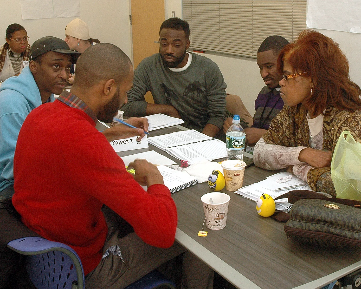 Participants brainstorming during the training