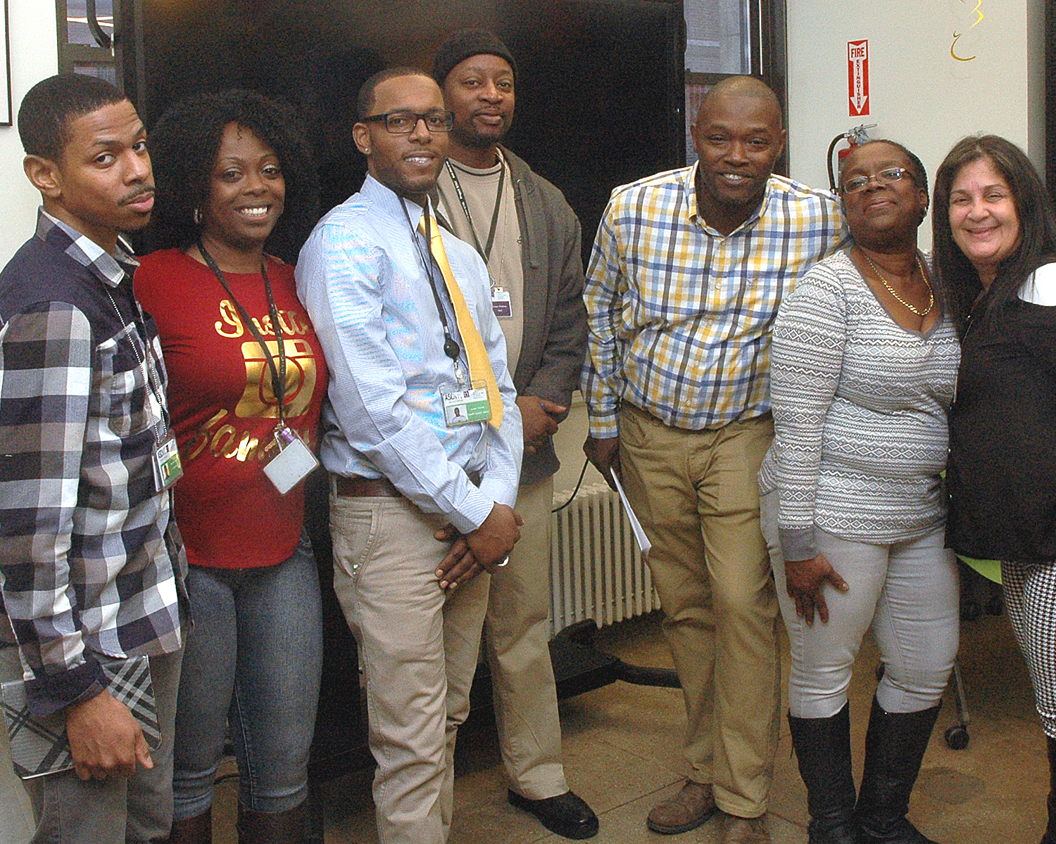 Terriell Peters with members of his Re-Entry Services Team