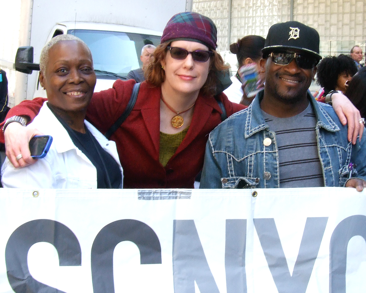 ASCNYC Staff Members Marcy Thompson and Derrick Flowers with an ASCNYC Peer