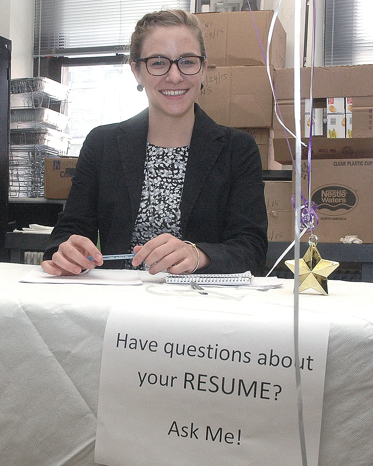 Gwenn Fairall helping to fine-tune resumes