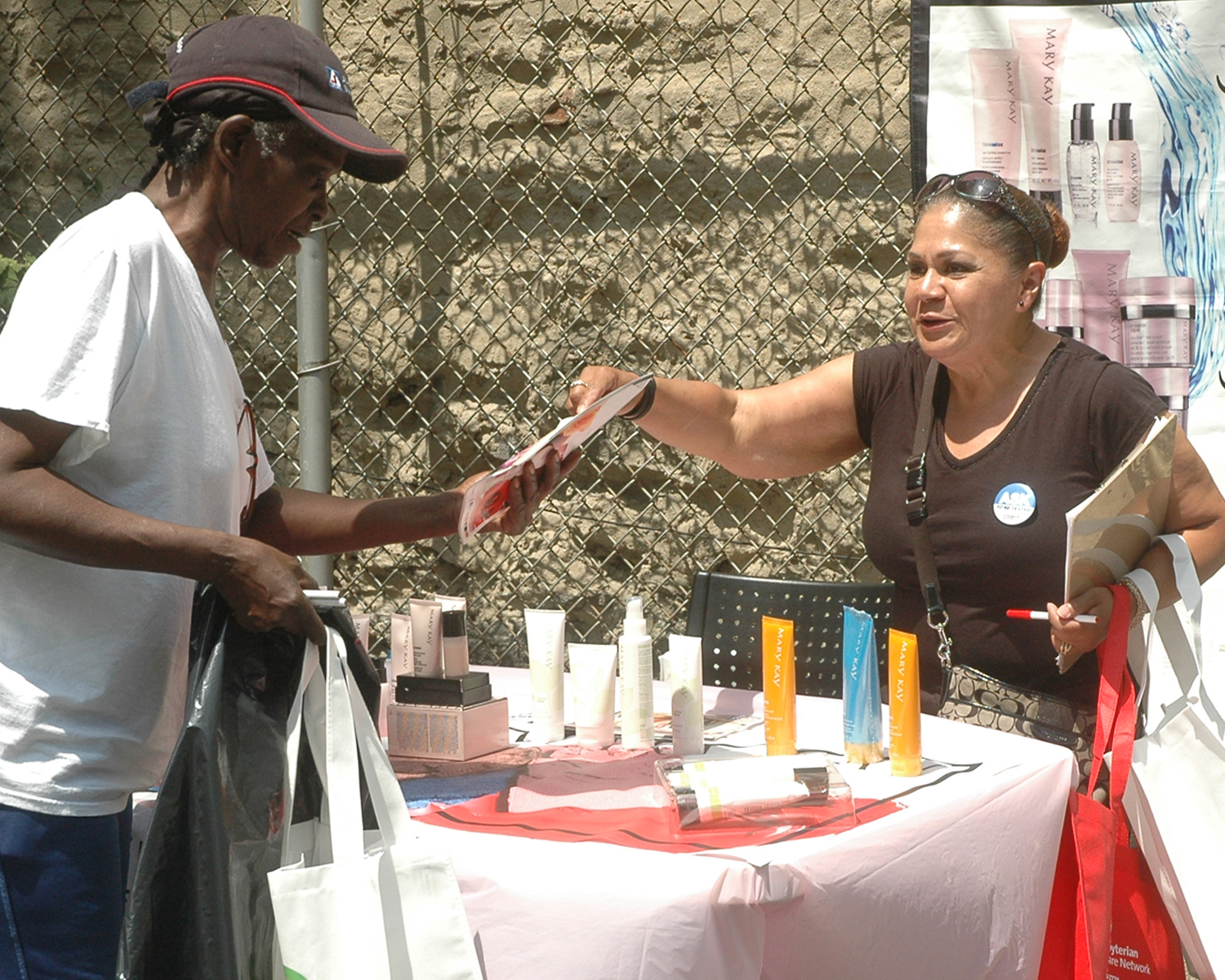 An outside agency educational presenter ... during her presentation