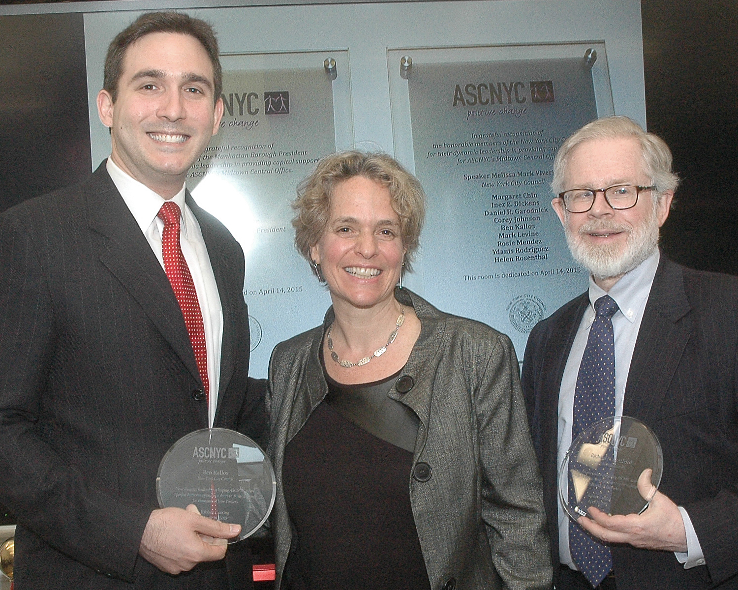 NYC Council Member Ben Kallos - ASCNYC CEO/ED Sharen Duke and NYS Assembly Member Richard N. Gottfried