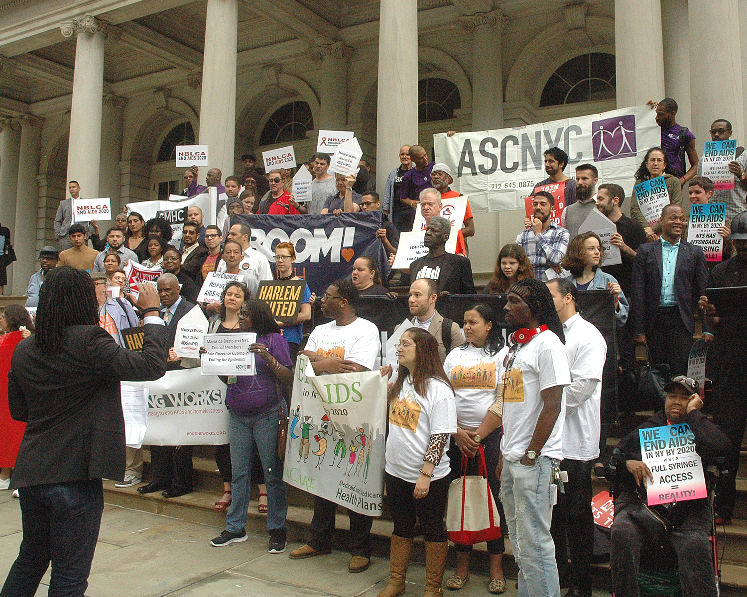 The crowd showing their support.