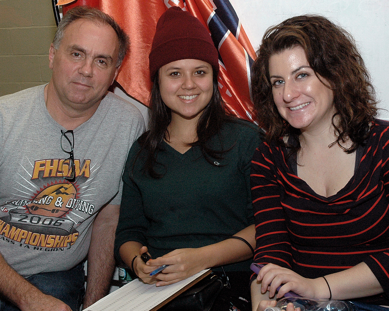 Conrad Johnson, Allegra Chen-Carrel and Emily Frost during the fundraiser