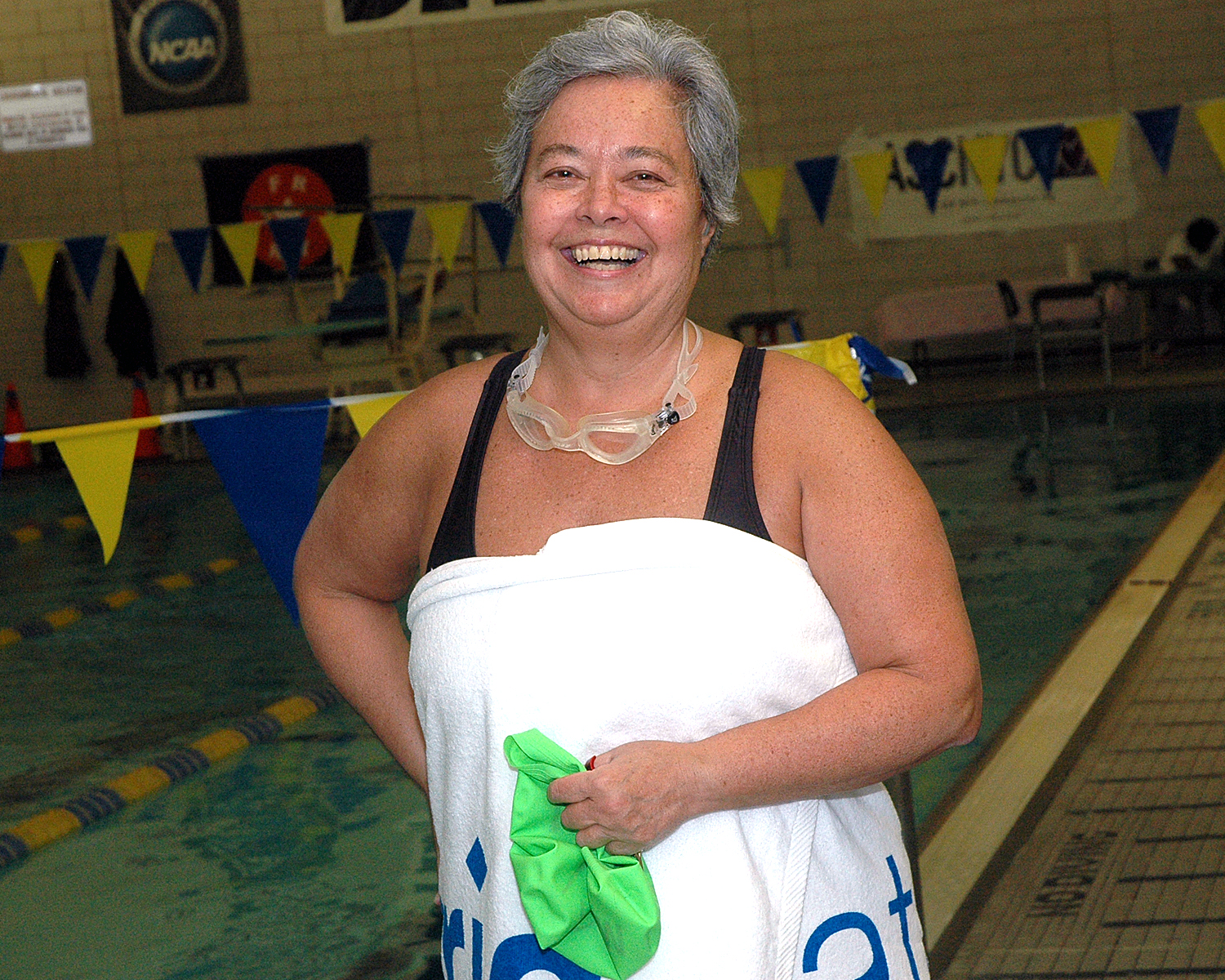 A swimmer ready for the task at hand