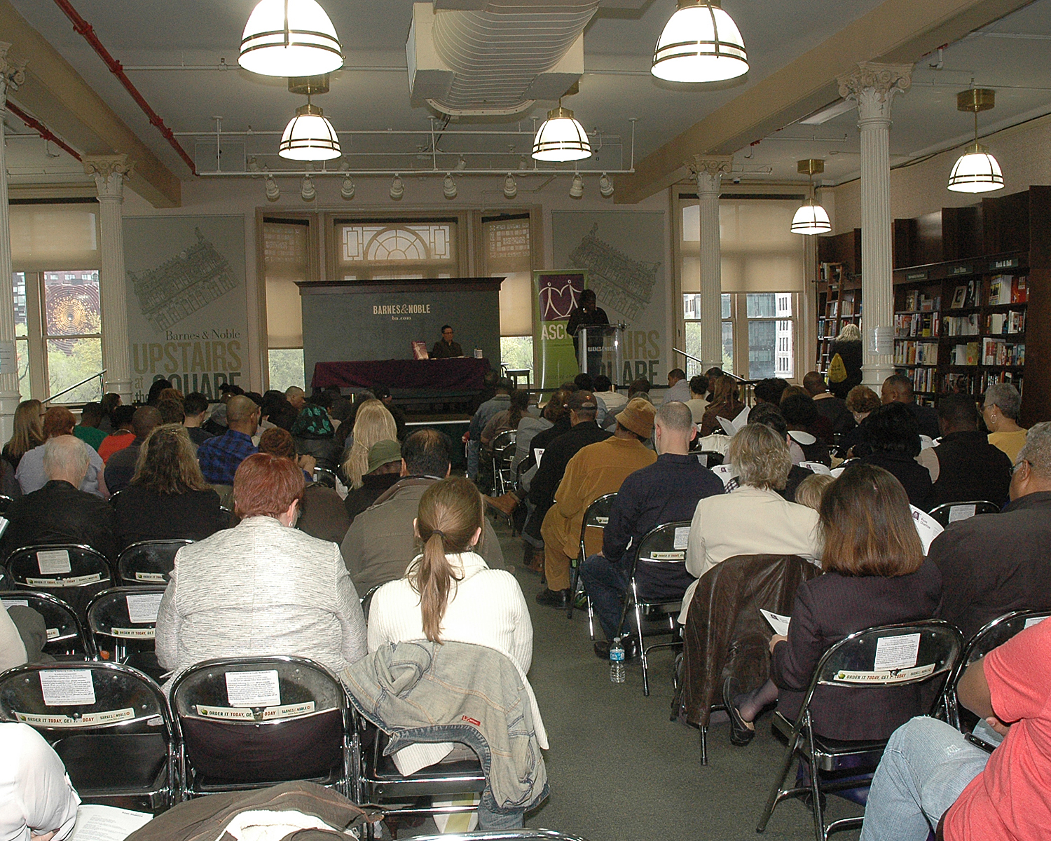A full house at the poetry reading