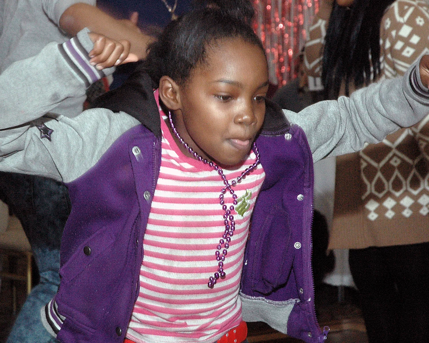 An attendee on the dance floor