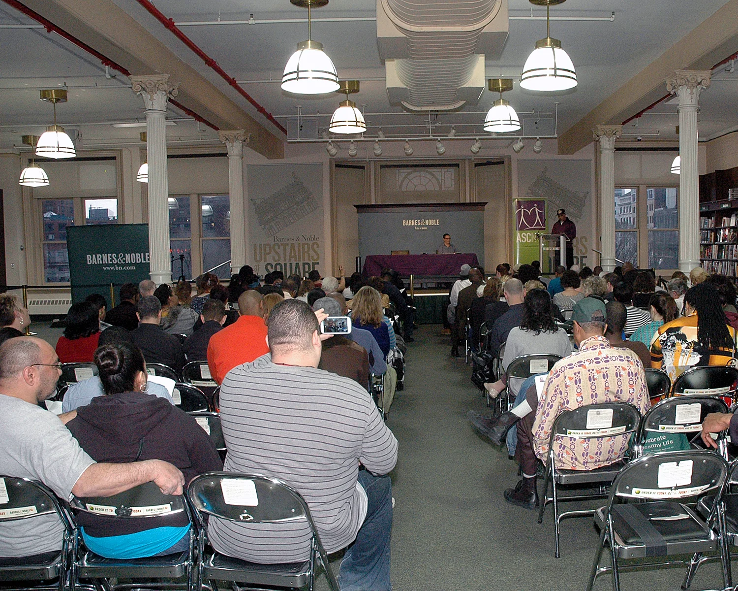 A full house at the poetry reading