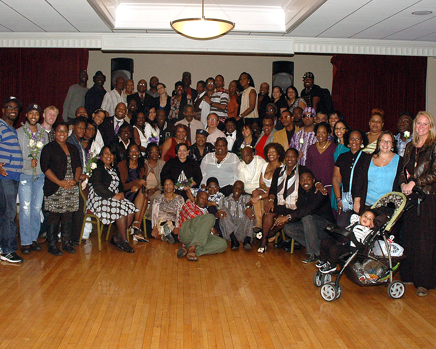 Attendees posing for a group photo