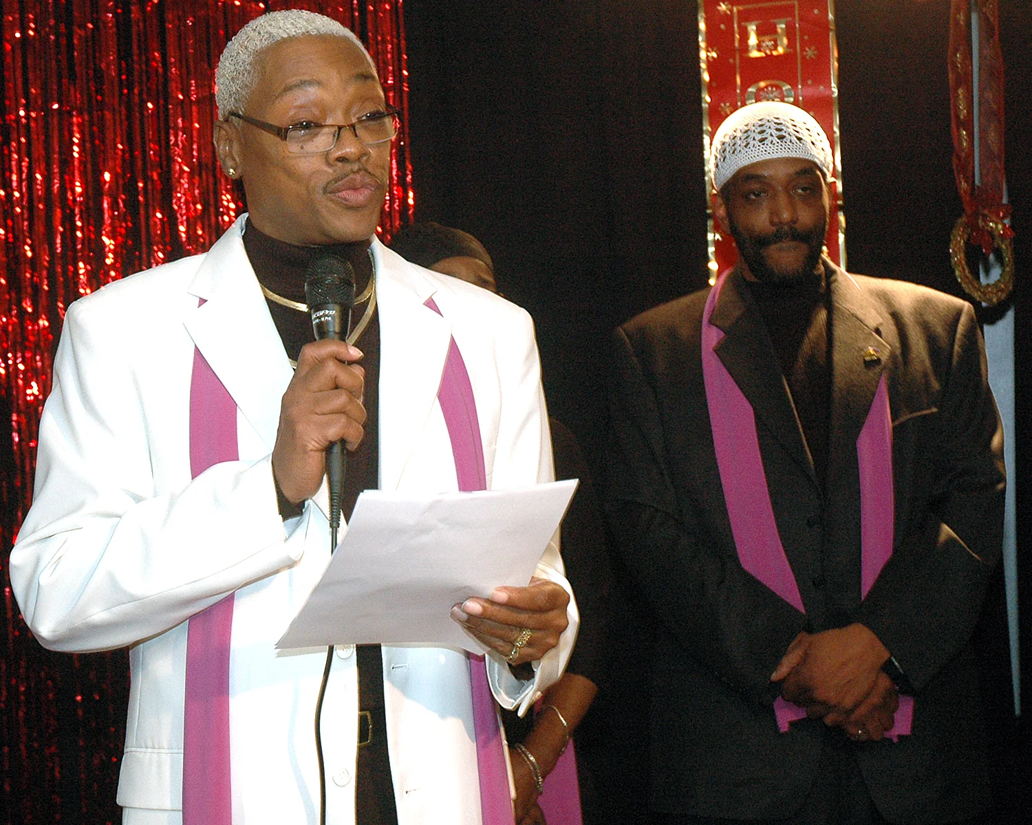 Stephen Williams during the testimonial to Brenda Starks-Ross
