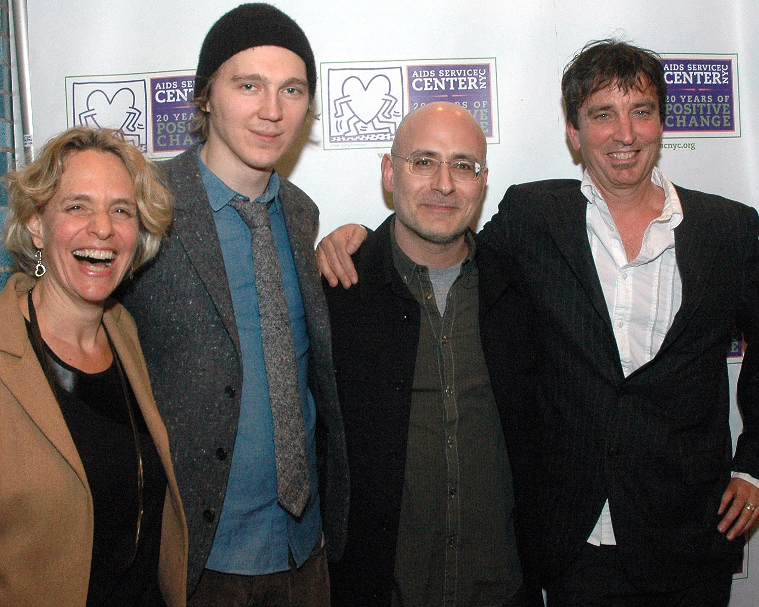 Paul Dano, Nick Flynn, CEO Sharen Duke, ASCNYC Board Member Michael Kaminer