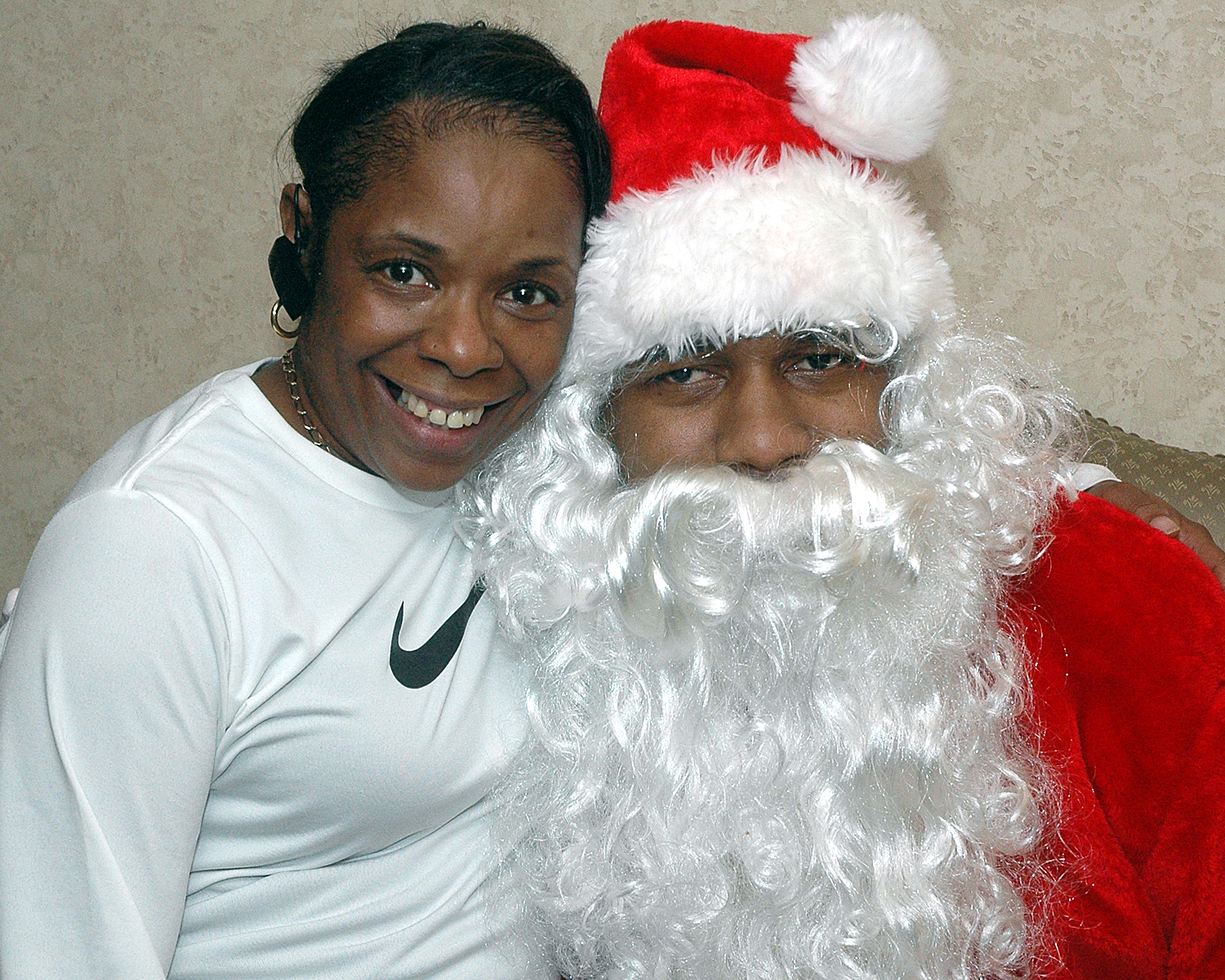 Diane Williams with Santa
