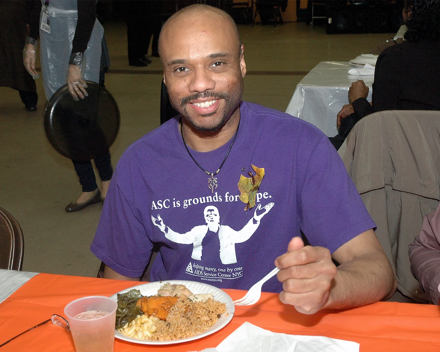 Ronnie Richardson enjoying his meal