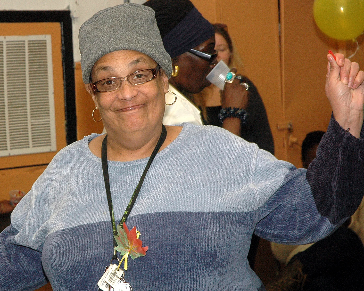 An attendee enjoying the event