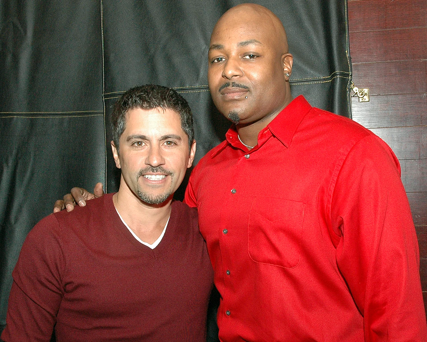 Gary Sneed with an attendee