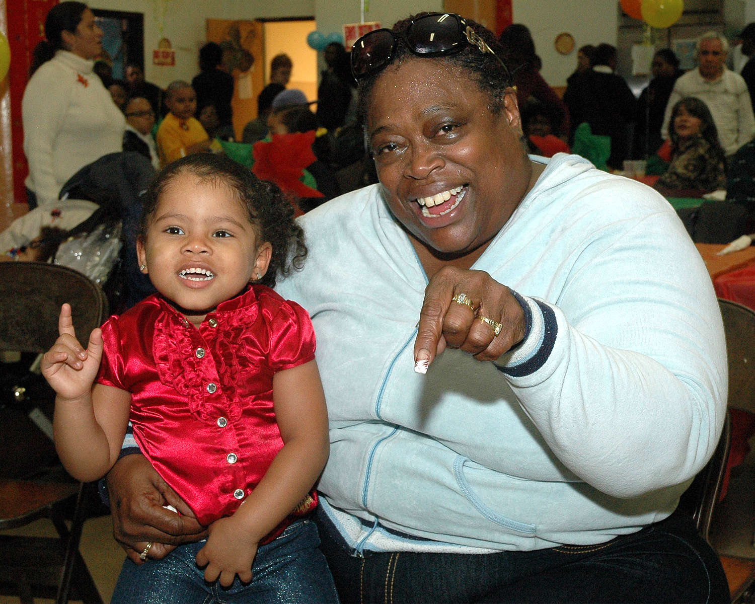 Shirley Laroche with her granddaughter