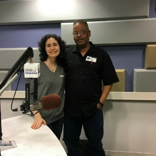 Reilly Glasgow, Alliance's LES Harm Reduction Center, with Nina de Rio