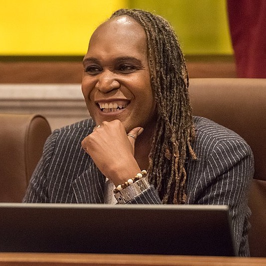 Andrea Jenkins made history in November 2017 by becoming the first openly transgender black woman elected to public office in the U.S. She was one of two openly trans people to win a seat on the Minneapolis City Council that year. Jenkins is also a p