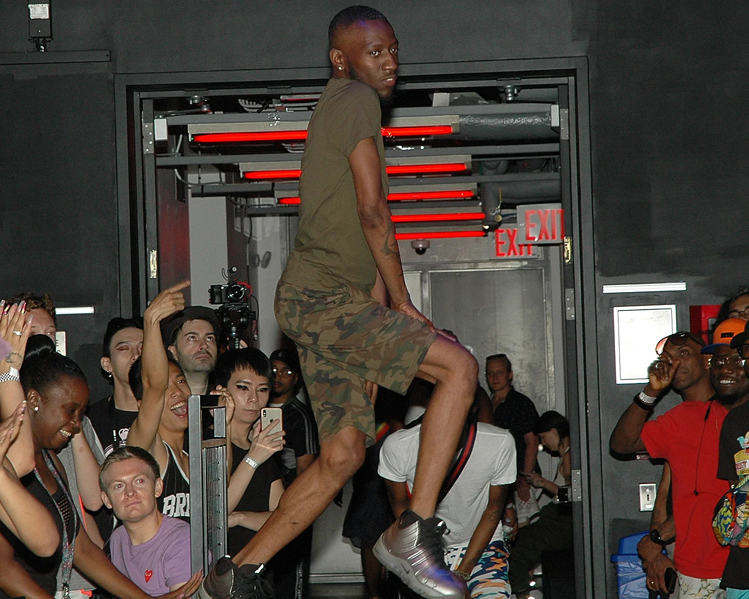A competitor on the runway