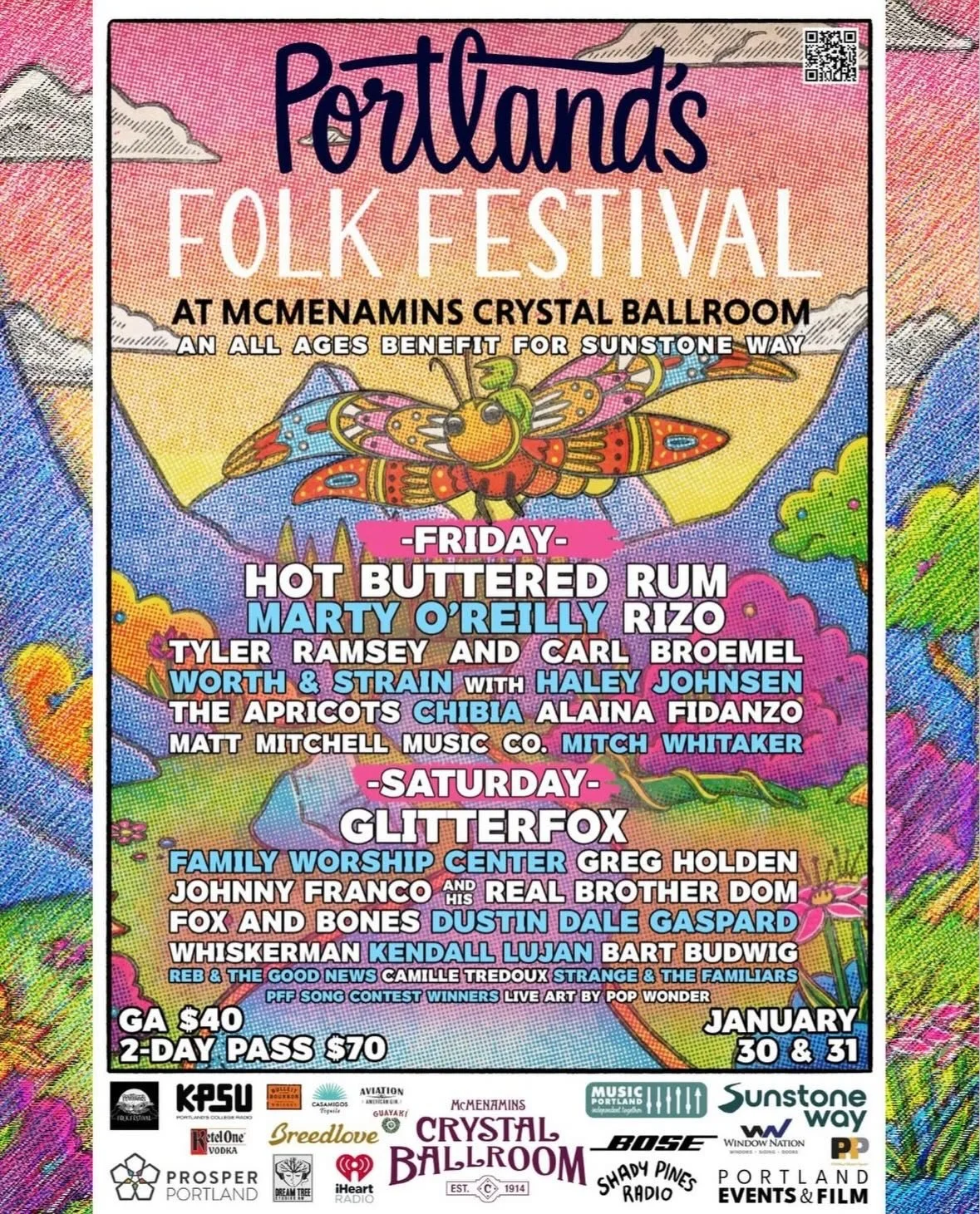 Portland&rsquo;s Folk Festival is back 🎶✨An all-ages celebration of local and regional folk, roots, and Americana, filling the Crystal Ballroom with great music and community vibes. 

Since 2018, the festival has highlighted the depth and vibrancy o