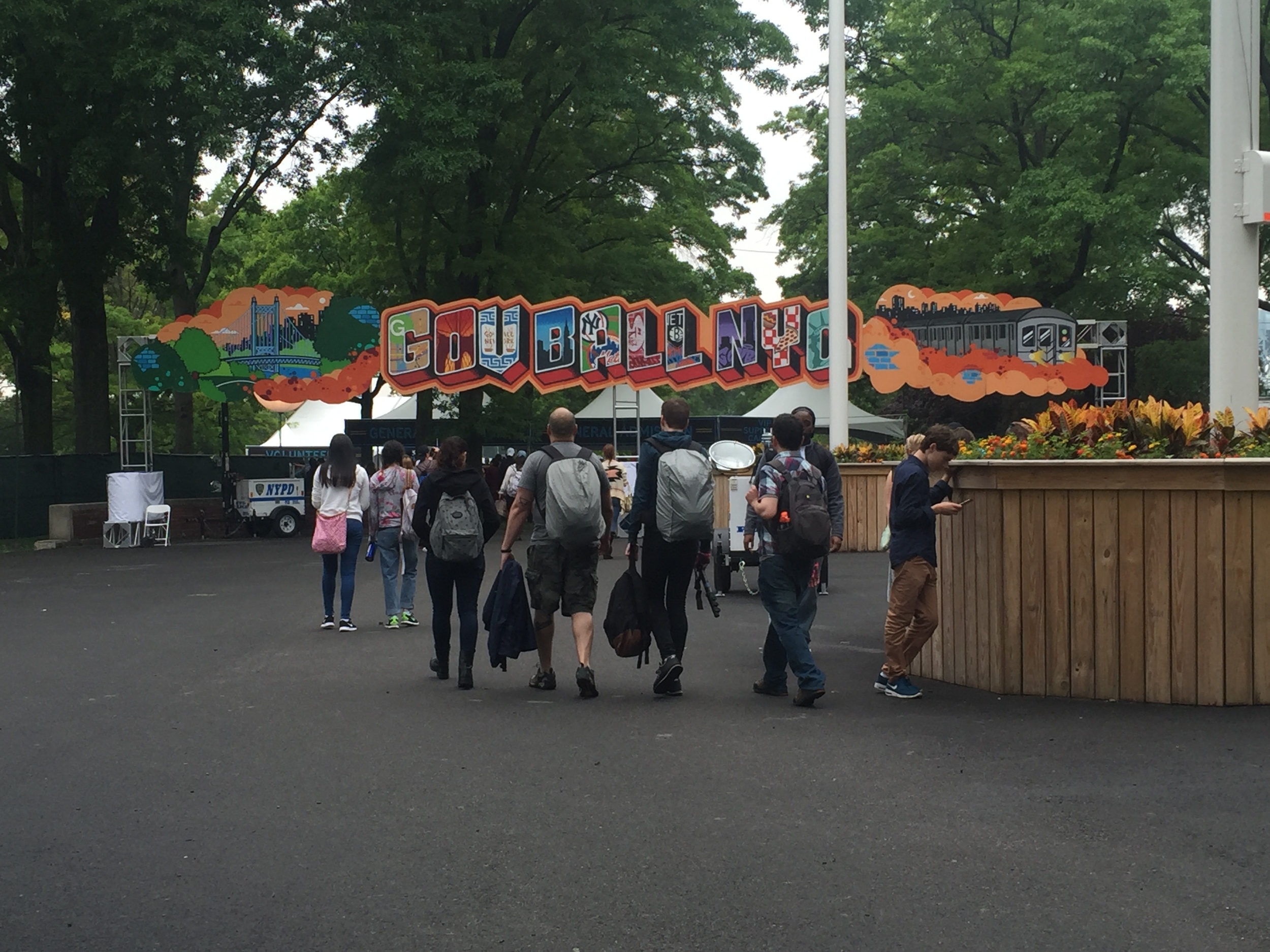 The gates to enter the festival grounds