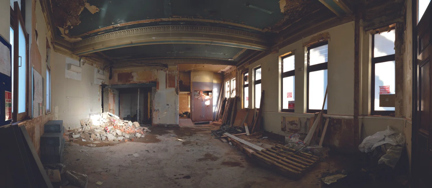 Peeling back the layers, incredible architectural details from 1929 are revealed
