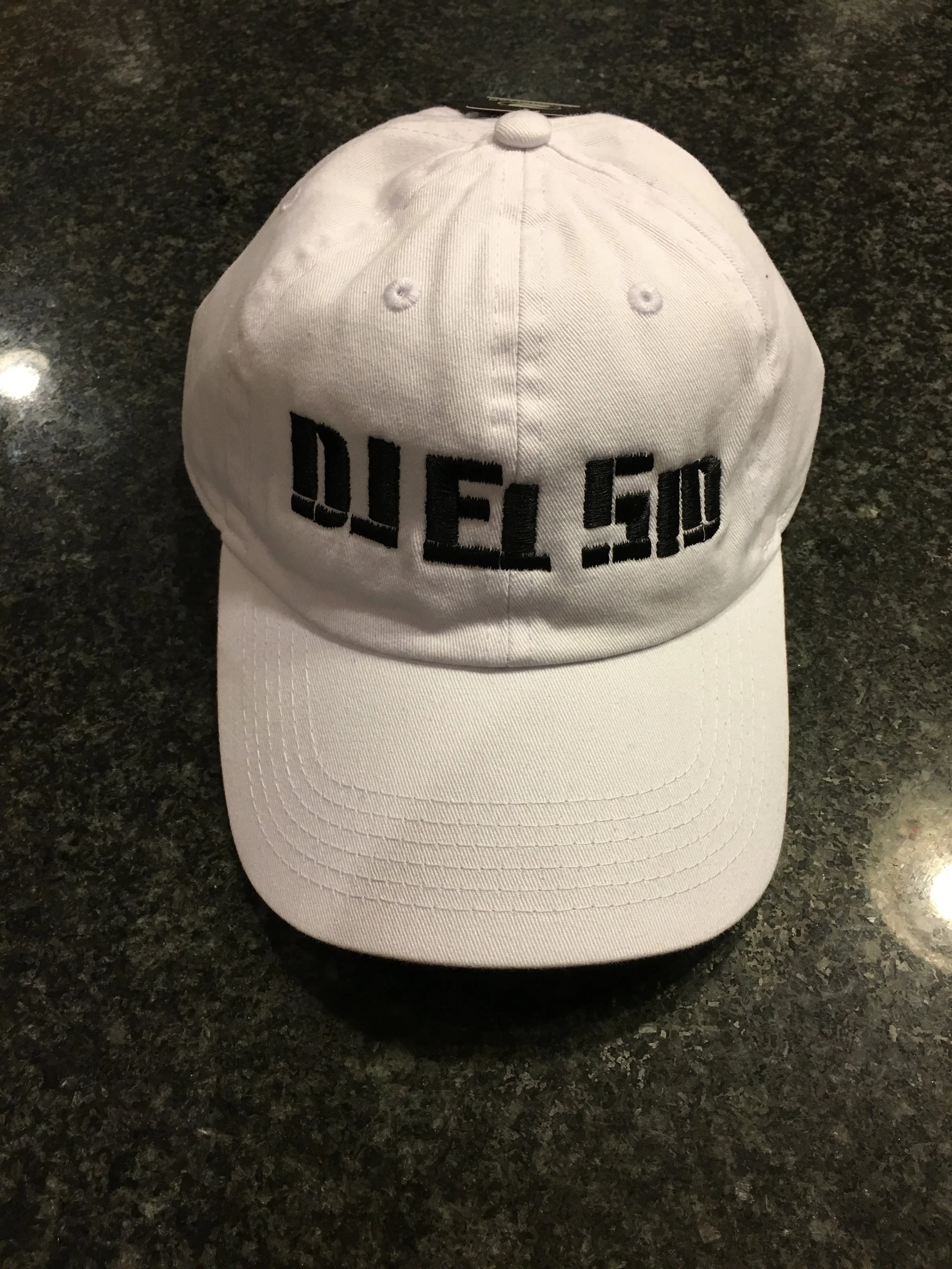 Dad Hat White With Black Text