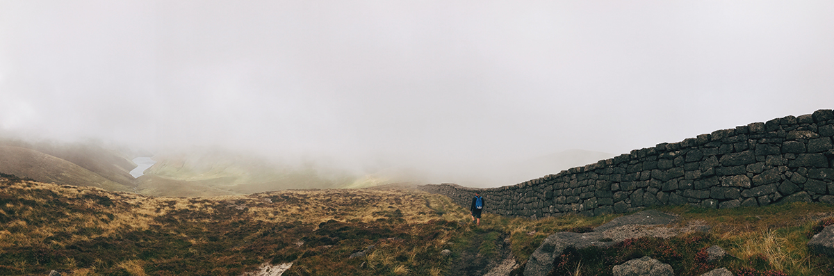 Pretty much my view for the entire day. Andy three miles ahead with his blue backpack.