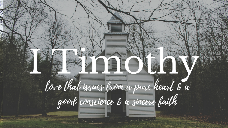  1 Timothy: love that issues from a pure heart and a good conscience and a sincere faith 