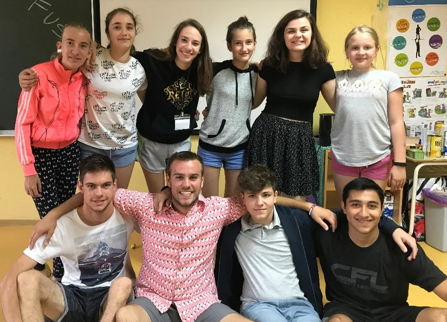 Meet my english class! You may recognize some of these faces as well! Two of them being my fellow brothers, Kal and Cris. It was such a joy to serve alongside them in the class. During the week we were preparing for the talent show, so we prepared various accents from Irish to American to even some Slovene accents.
