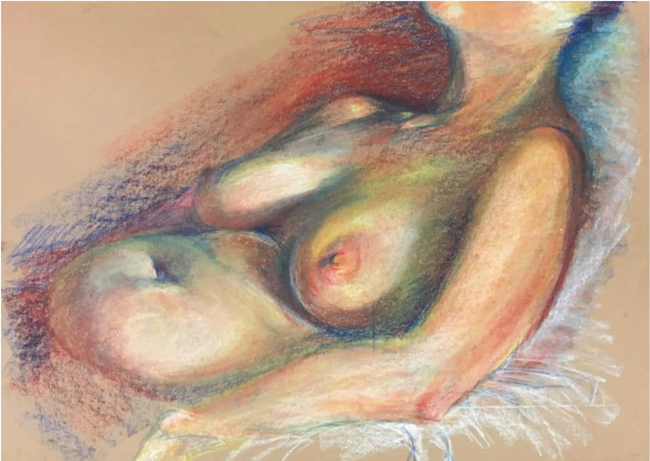 Student: David Gibson Project: “Human Figure in the Primary Triad” (Drawing II) Soft Pastel 18”x24”