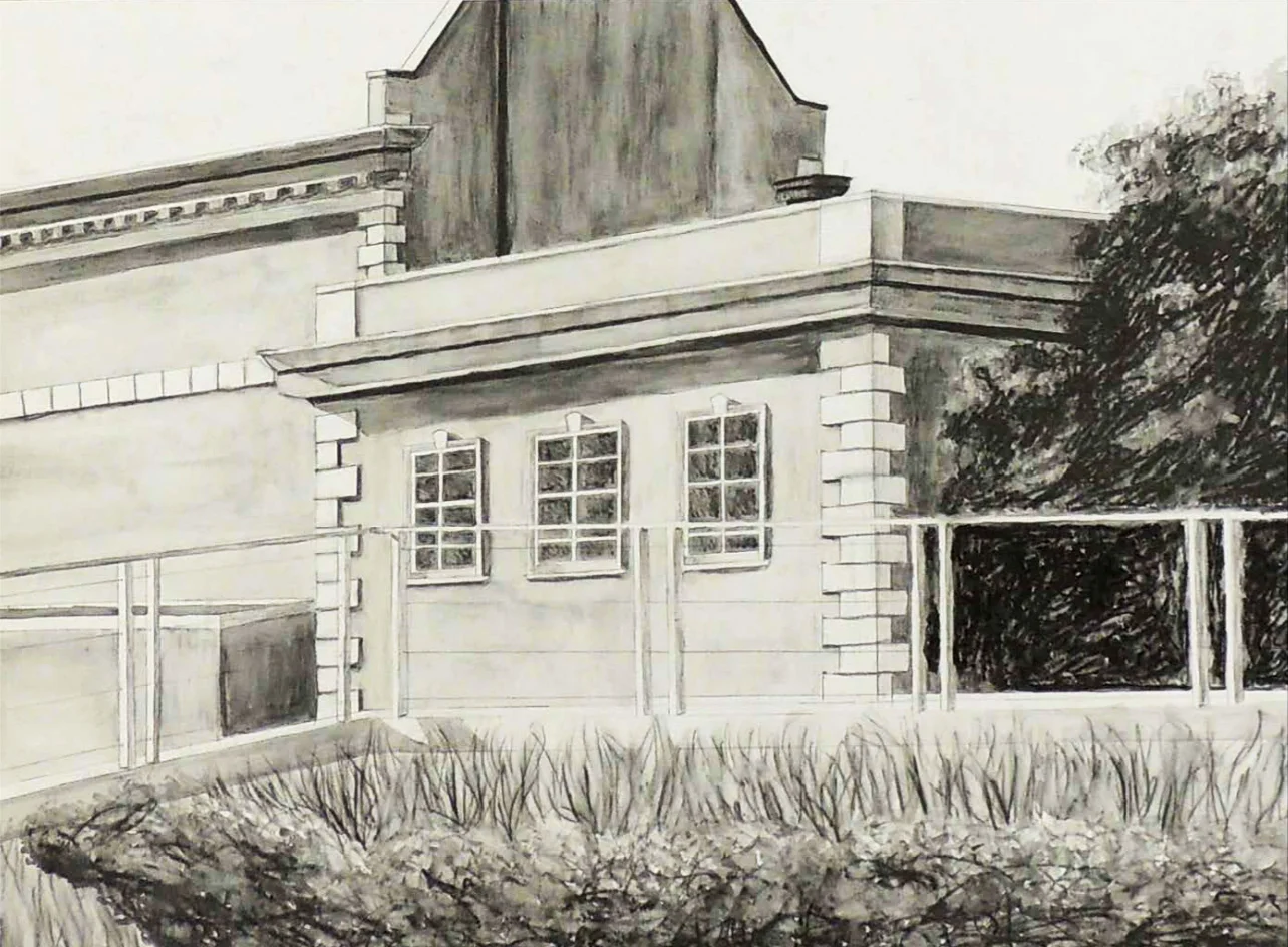 Student: Sarah Meyer Project: “Two Point Perspective” (Drawing II) India Ink on Rives BFK 22”x30”