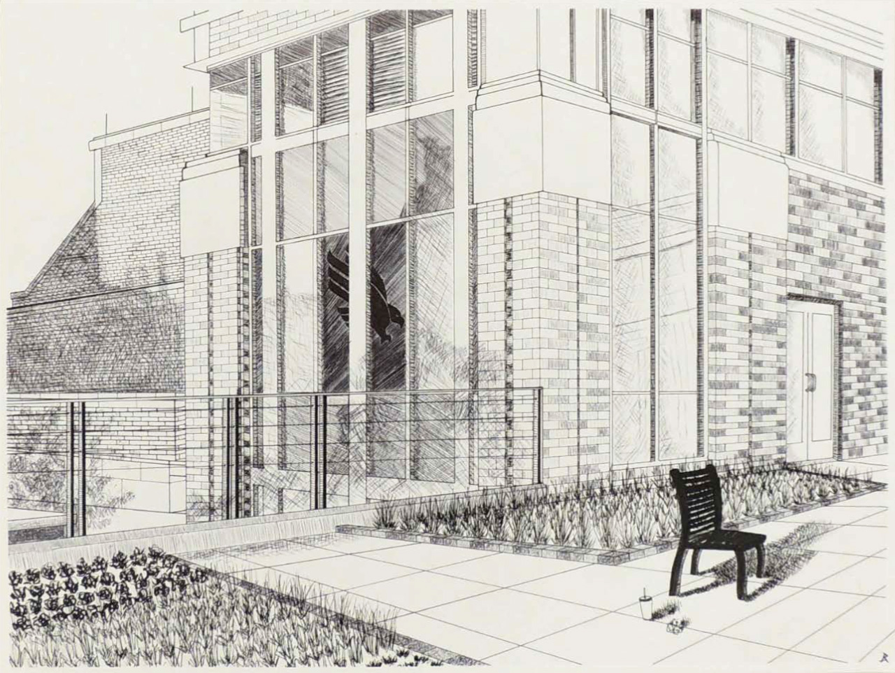  Student: Rachel Mull Project: “Two Point Perspective” (Drawing II) Copic Marker on Rives BFK 22”x30” 