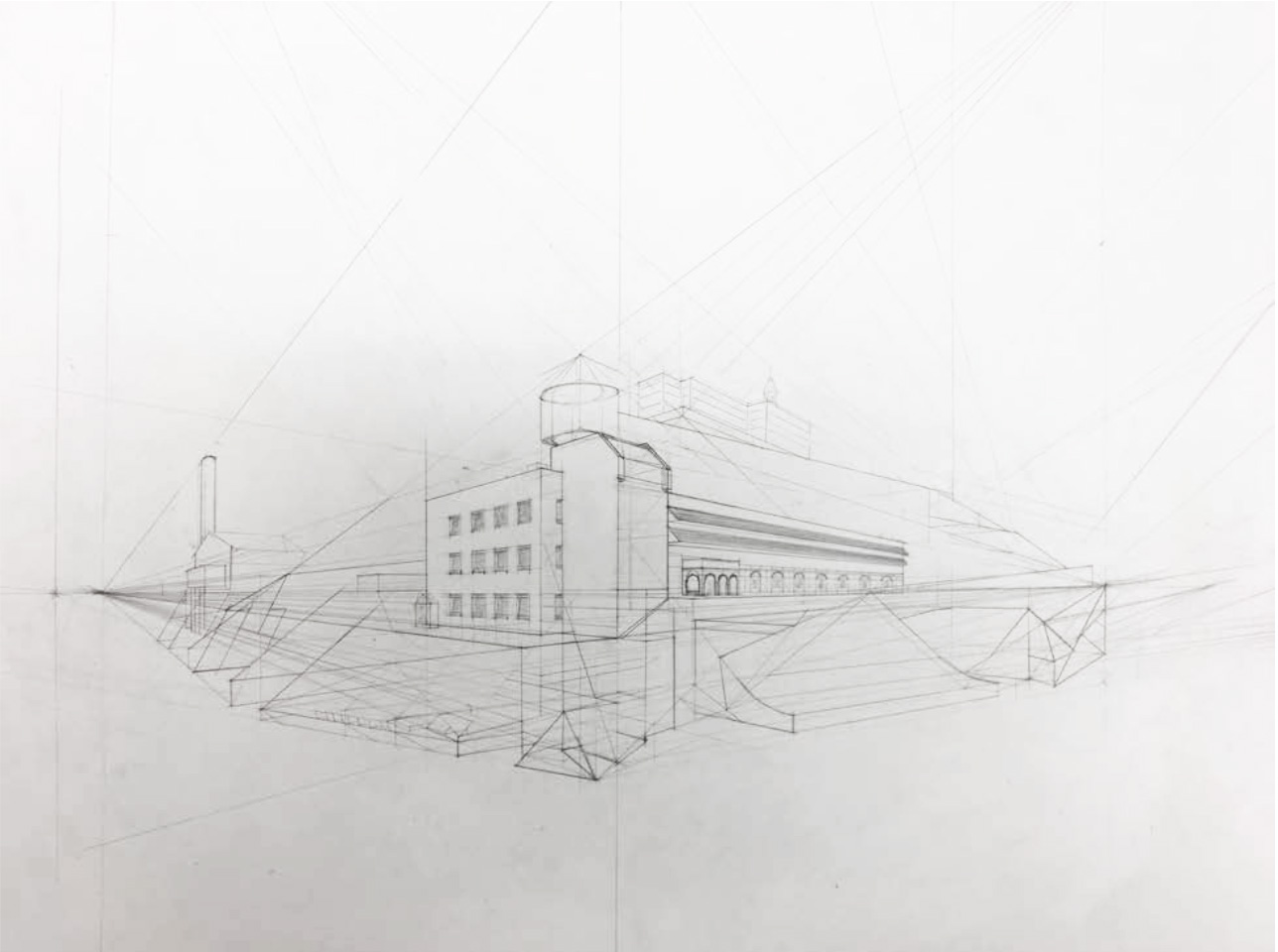  Student: Holden Pizzolato Project: “Two Point Perspective Metamorphosis” (Drawing II) Graphite 18”x24” 