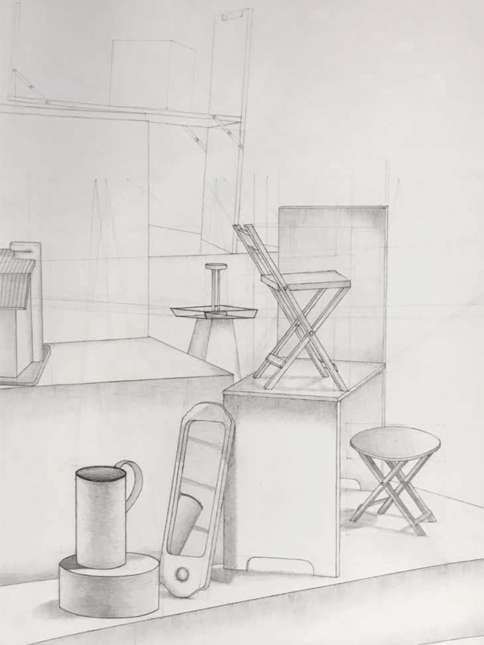  Student: Sophie Astro Project: “Still Life in Perspective” (Drawing I) Graphite 18”x24” 