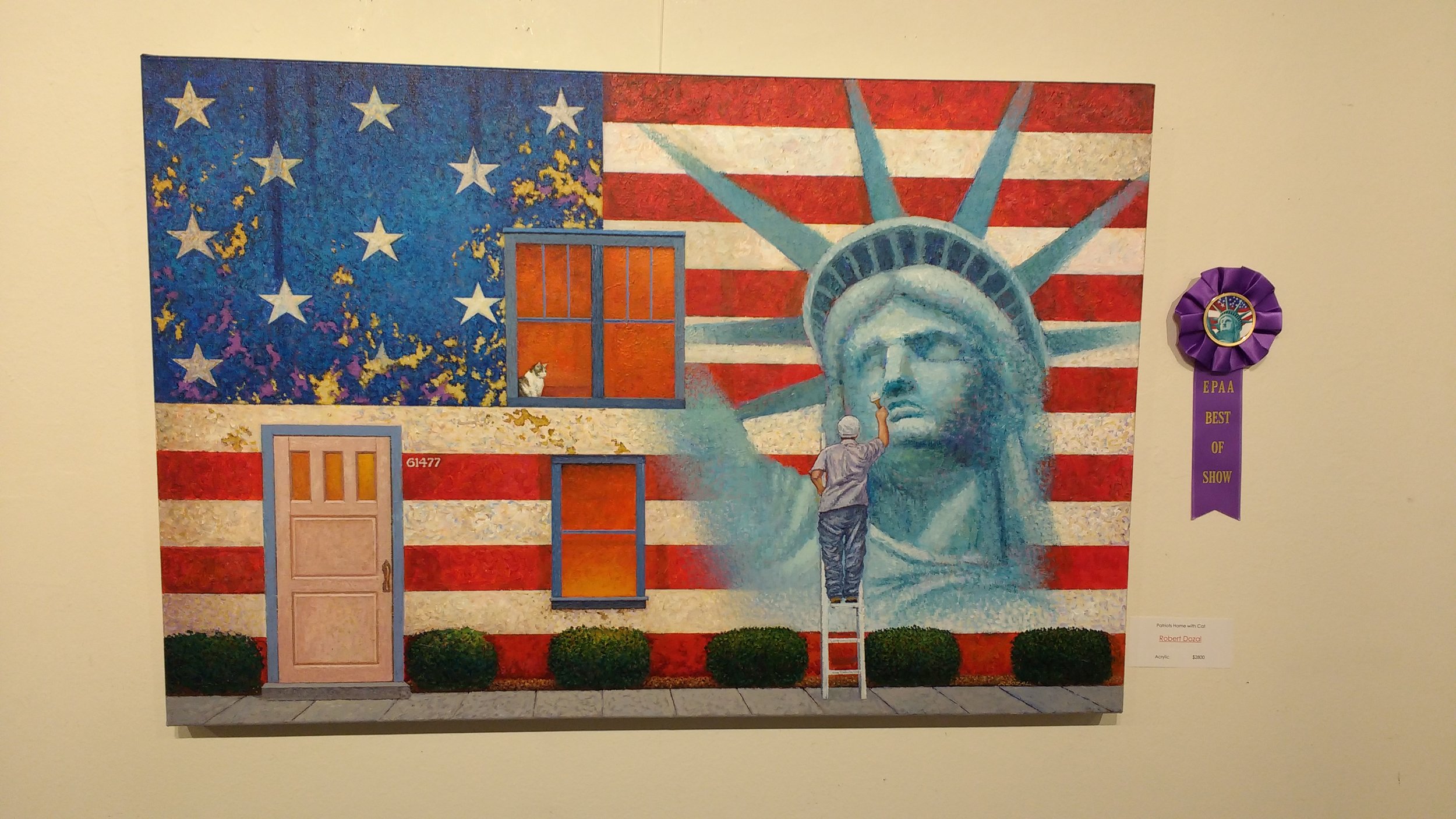 Patriot's Home with Cat by Robert Dozal.  Best of Show