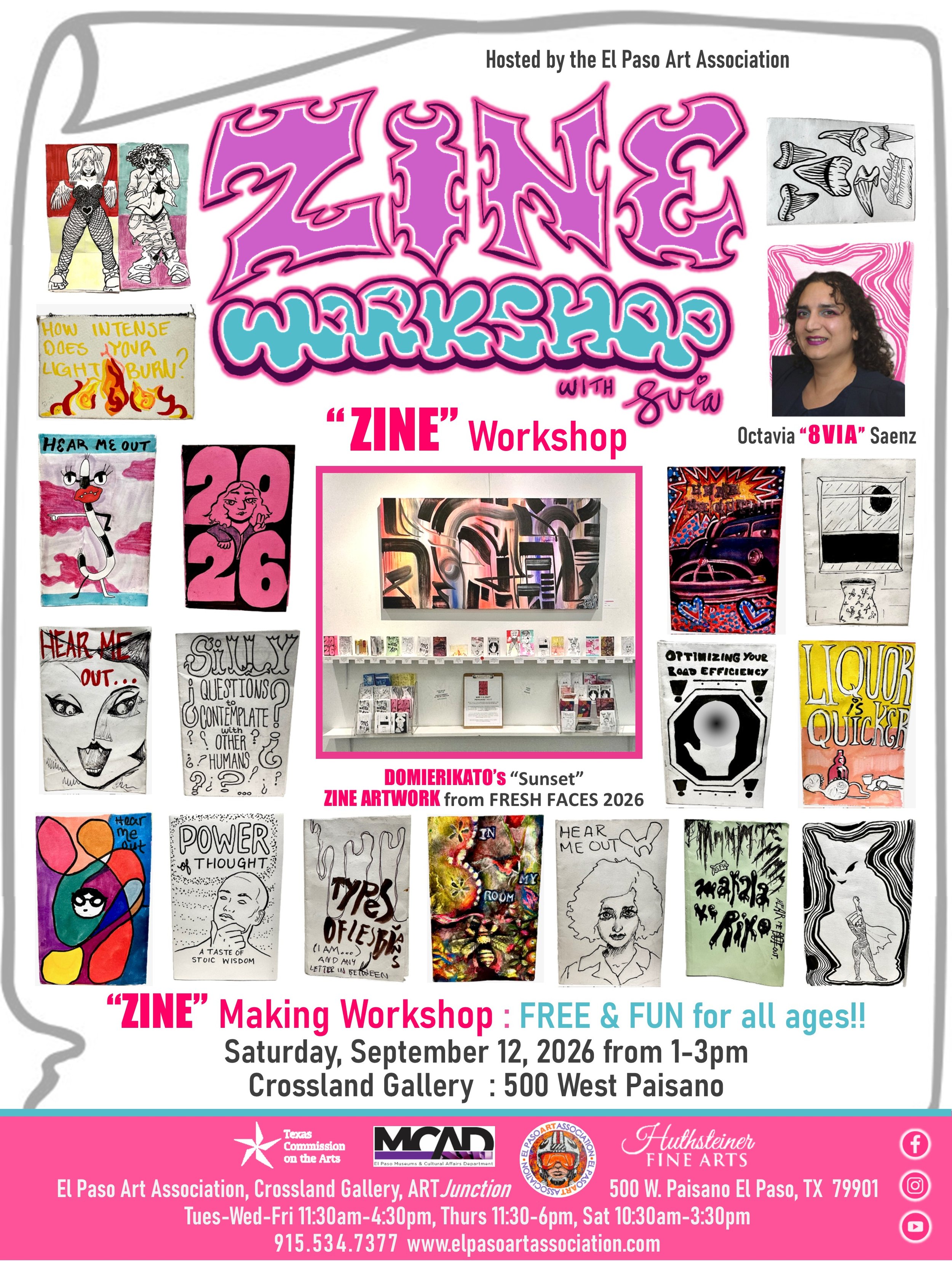 ZINE MAKING WORKSHOP with Octavia “8via” Saenz