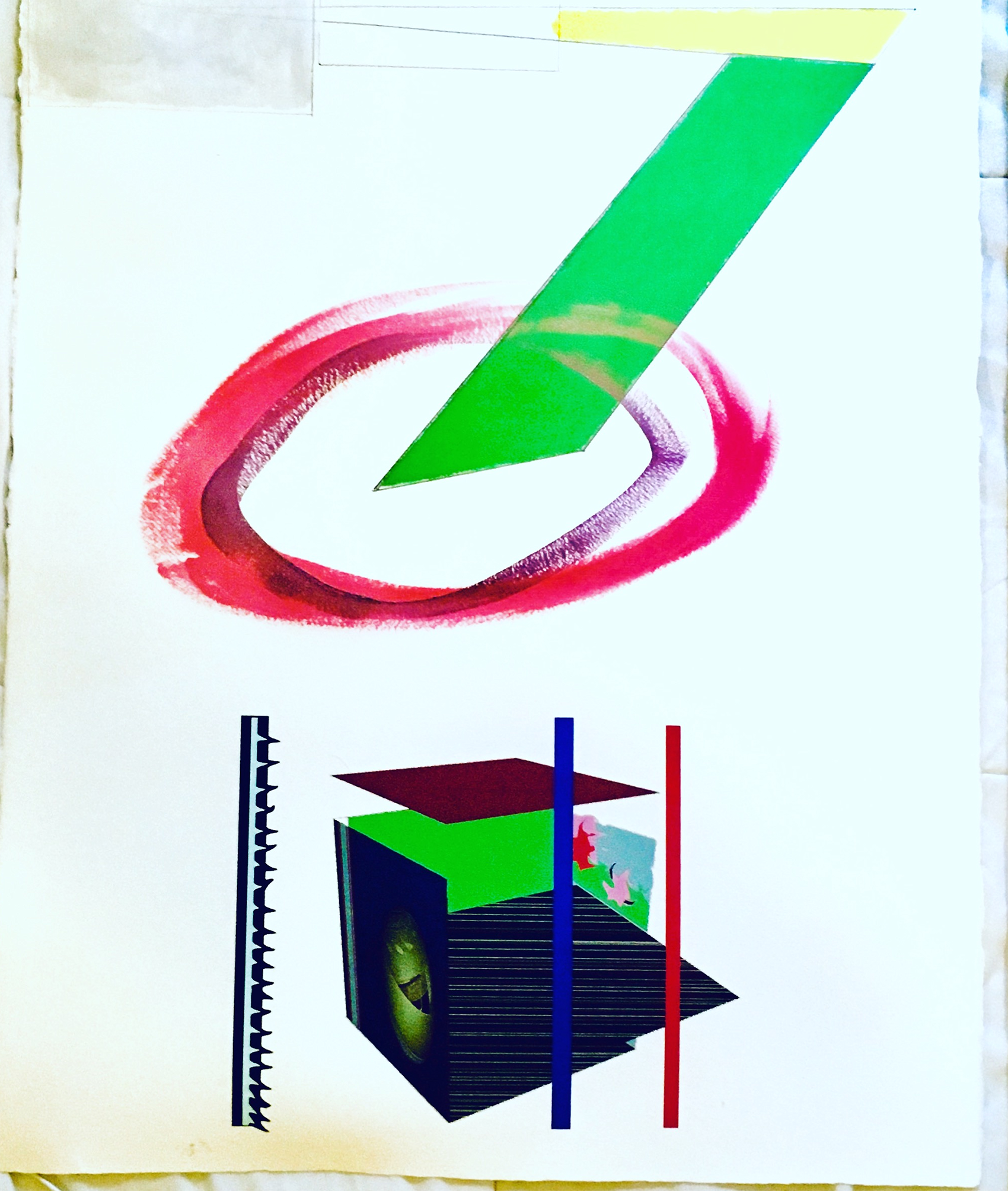 Meeting III / Technic mixte on Arch paper